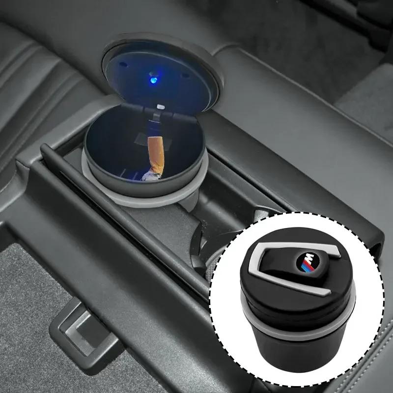 Portable Car LED Ashtray Universal Auto Ashtray Cigarette Ash Holders Cup For BMW M M3 M4 M5 X1 X5 X3 X7 X6 Performance