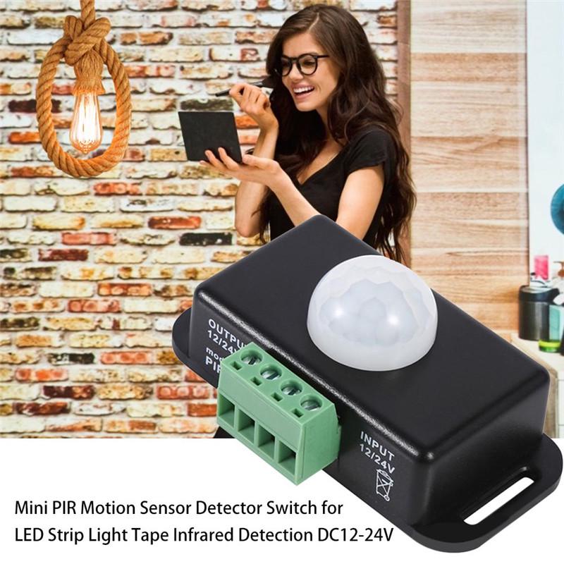 LouiseEvel215 DC 12V-24V Body Infrared PIR Motion Sensor Switch For LED Light Strip Automatic Infrared PIR Motion Sensor Timer Switch LouiseEvel215 DC 12V-24V Body Infrared PIR Motion Sensor Switch For LED Light Strip Automatic Infrared PIR Motion Sensor Timer Switch