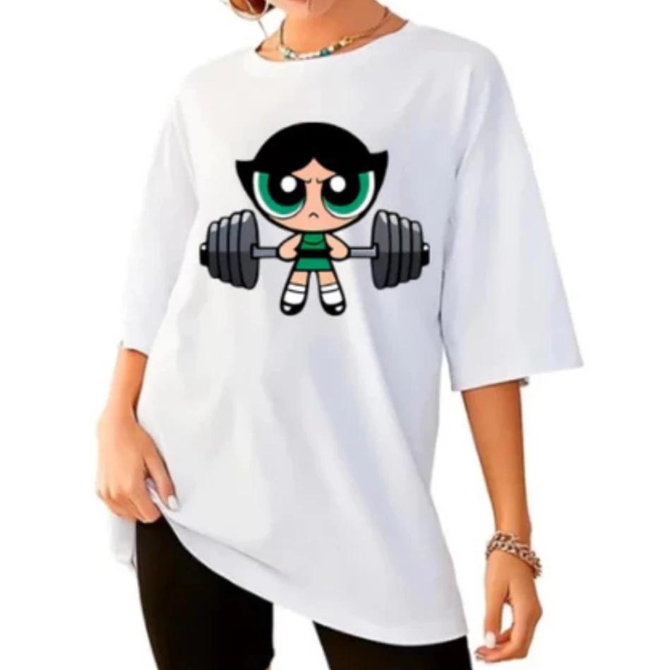 

Girls Super Powerful Blouse Training Streetwear Tshirt Womens Shirt Academy Gym Fitness Tshirt S