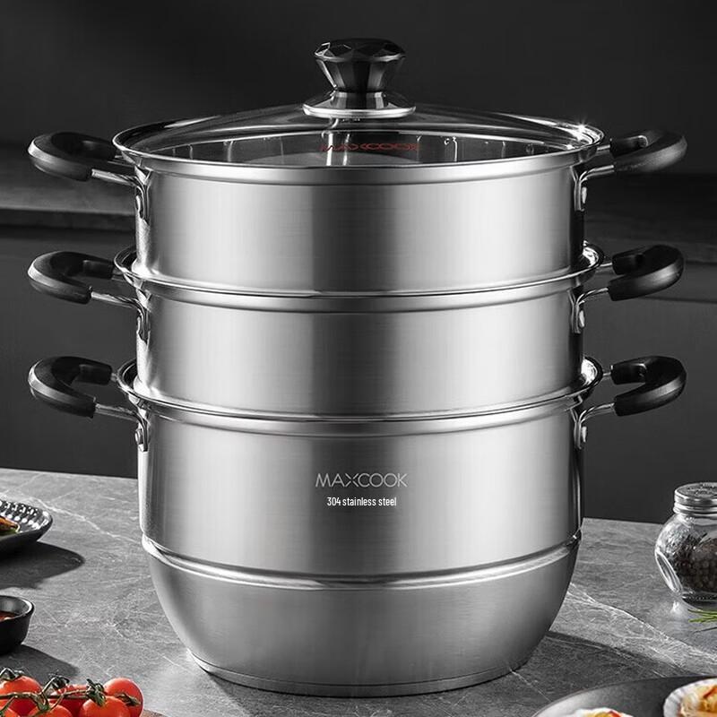 

Meichu Elegant Series 304 Stainless Steel 28cm 3-Layer Steamer