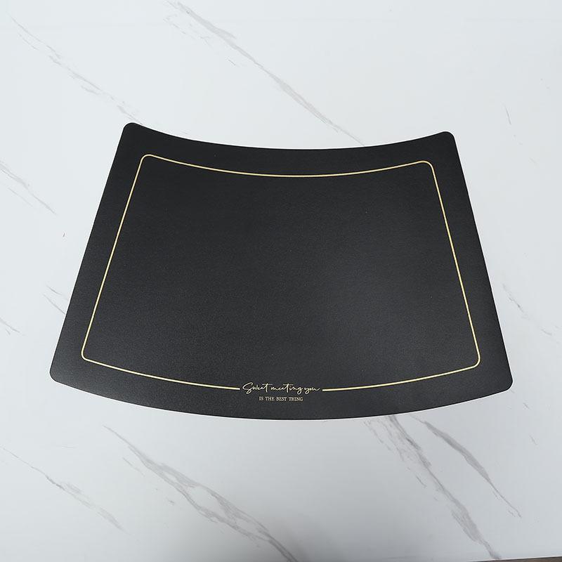 Scalloped Leather Placemat Table Mat Oil-Water-Proof And Heat-Insulating Household PU Table Coasters Kitchen Device Sets