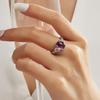 925 Sterling Silver jewelry set rings earrings necklace Natural Amethyst oval 8*10mm fine jewelry for women's banquet gifts