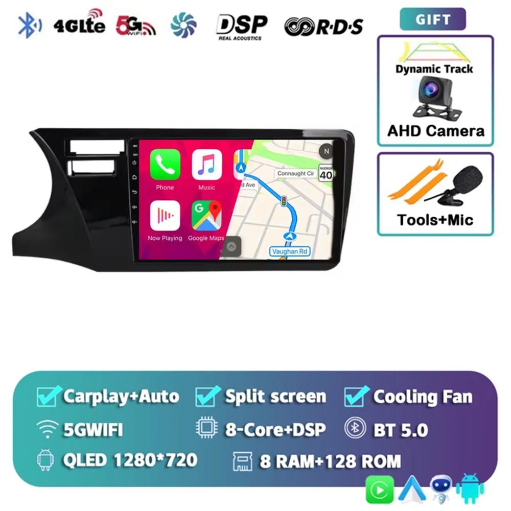 Carplay Car Multimedia Player For Honda City 2014 - 2019 Car Radio Android 14 Stereo 4G Navigation Head Unit Autoradio GPS Auto