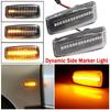 2Pcs Dynamic Amber LED Side Marker Light Blinker Turn Signal Lamps For Mercedes For Benz C E S SL CLASS W201 190 W202 W124 W140