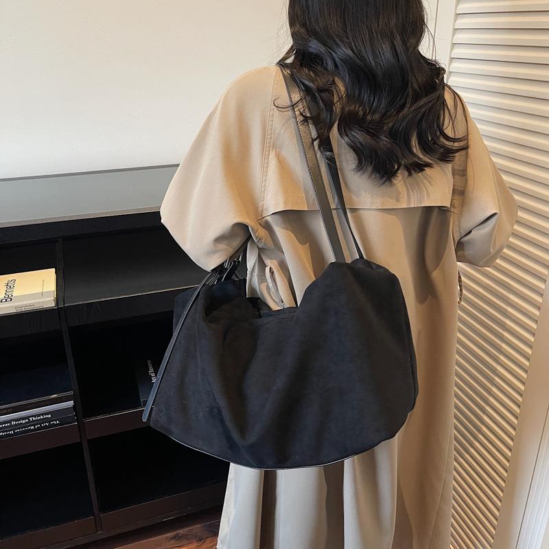 Tote Bag Large Capacity Suede Pillow Bag Women's Shoulder Crossbody Bag