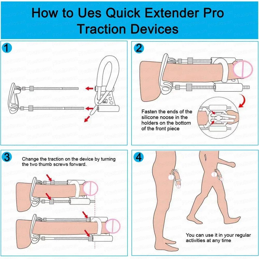 4th Generation Male Enlarger Stretcher Tension Traction Correction Bending Penis Extender Enlarger Device for Men Penis Extender