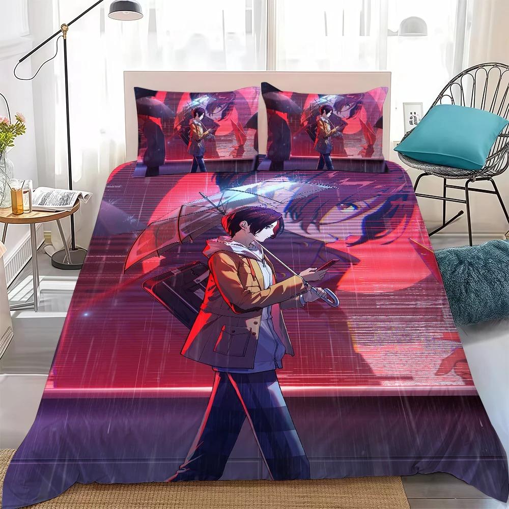 P-Persona 5 The P-Phantom Duvet Cover Pillowcases Bedding Set,Birthday Gift for students Adult Girl Boy Bedroom Decoration Gift
