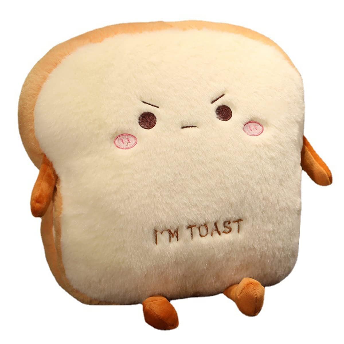 Toast Brood Pluche Kussen, Brood Gevuld Kussen, Voedsel Pluche Kussen Met Handzak Geweldige Cadeaukeuze Voor Kinderen Volwassenen 45Cm 35X45X15cm
