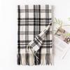 Imitation Cashmere Shawl Scarf High End Autumn and Winter Plaid Versatile Student Scarf Temperament Plaid Korean Fringed Scarf
