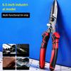 Industrial-Grade Multi-Function Aviation Snips Ergonomic Arc Grip & Safety Lock, Cuts Aluminum, Copper, Steel, Wire Industrial