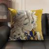 Albedo Cute Genshin Impact Cushion Cover Natural Linen Organic Fabric DoubleSided Printing Sofa Home Decor Gift Pillow Case