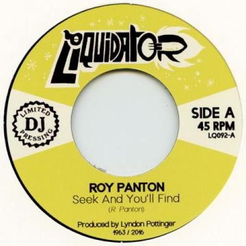 7inch Record ROY PANTON Seek And Youll Find Cherita LQ092 Liquidator 2016 Spain Reggae Ska Dub Used