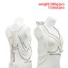 Sweet And Cool Hot Girl Imitation Pearl Hollow Tassel Ethnic Style Clothing Necklace Sexy Nightclub Style Multi-layer Body Chain For Women