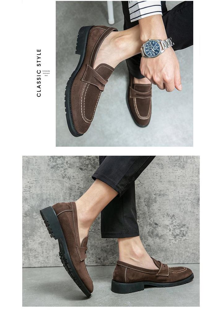 Men's Suede Matte Loafers - Autumn Business Casual Slip-on Driving Shoes