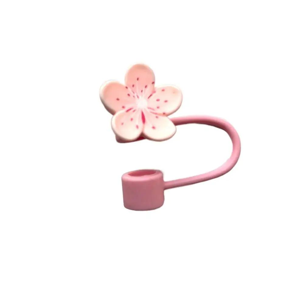 Portable Flower Straw Tips Covers Dust-Proof Good Sealing Straw Cover Cap Party Supplies Straw Topper for 10mm Straw