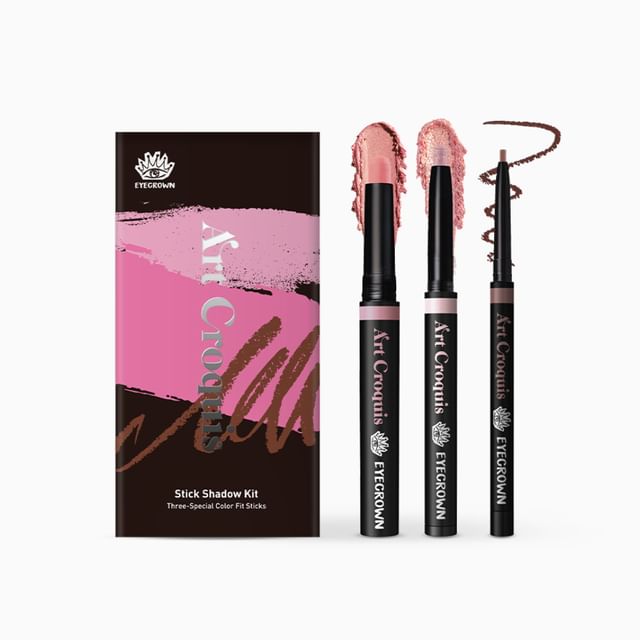 MAKEheal - EYECROWN Art Croquis Stick Shadow Kit - 6 Types #02 Sunny Peach