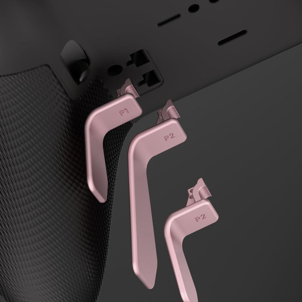 eXtremeRate Swift Paddles for Xbox Elite Replacement Back Paddles for Xbox One Elite and Elite Series 2 Controllers Rose 1/2 Controllers, 6-in-1