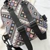 Large Capacity Canvas 2025 New Retro Ethnic Style Large Backpack Women's Business Trip Three-purpose Crossbody Backpack