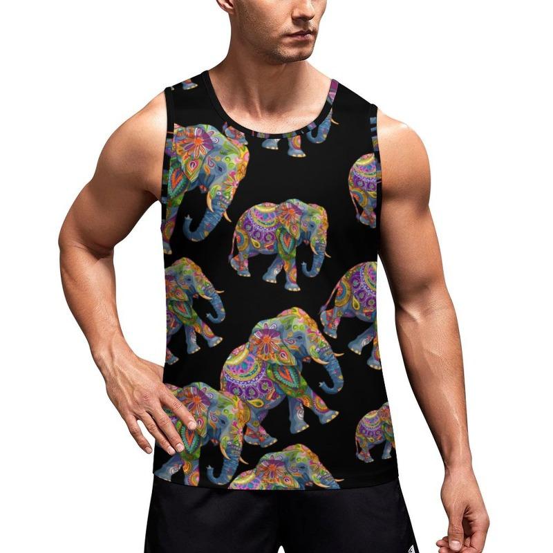 Pánské chladivé tílko s širokými rameny na jaro a léto s kulatým výstřihem, temperamentní styl ramen pro pánské tričko