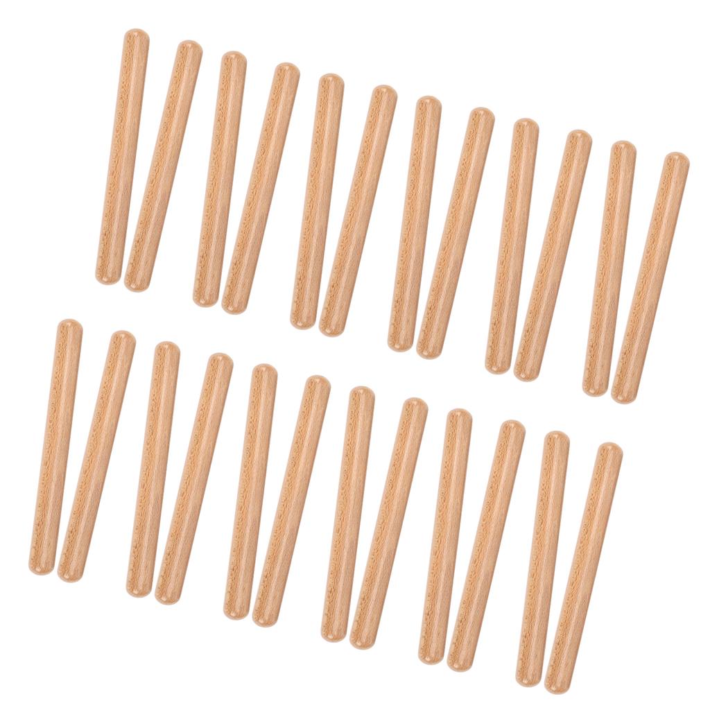 12 Pairs Wooden Rhythm Sticks Music Education Wooden Percussion Instruments with Storage Bag for Kids Classroom Group
