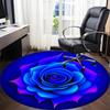 1pc Blue Rose Chair Carpet for Office, Non-slip, Soft and Durable Office Rug for  Decoration, Perfect for Office Yy260105044
