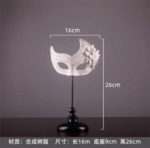 European Creative Vintage Mask Resin Figurines Accessories Art Home Room Desk Decoration Items Office Club Bar Furnishing Decor