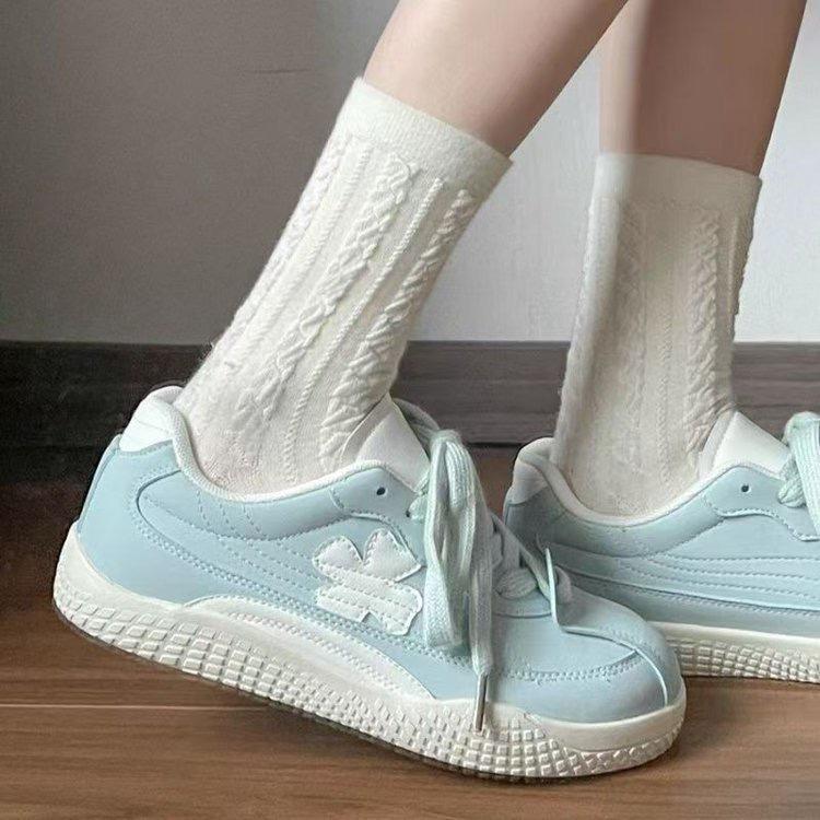

High-value little white shoes 2025 new spring versatile chic shoes board shoes women s thick-soled niche German training shoes 40 синий