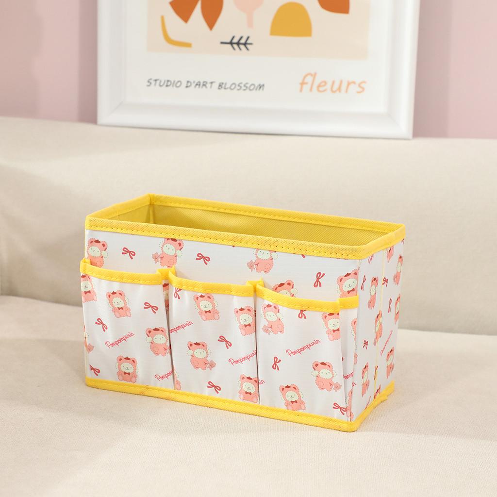 Cartoon Kuromi Melody Print Design Fabric Foldable Storage Box With Removable Lid For Living Room And Desk Organization