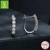 U-Shaped Moissanite Pattern Ear Buckle Women'S, Fashionable Commuter S925 Silver 10-Point Mozzarella Diamond Earrings