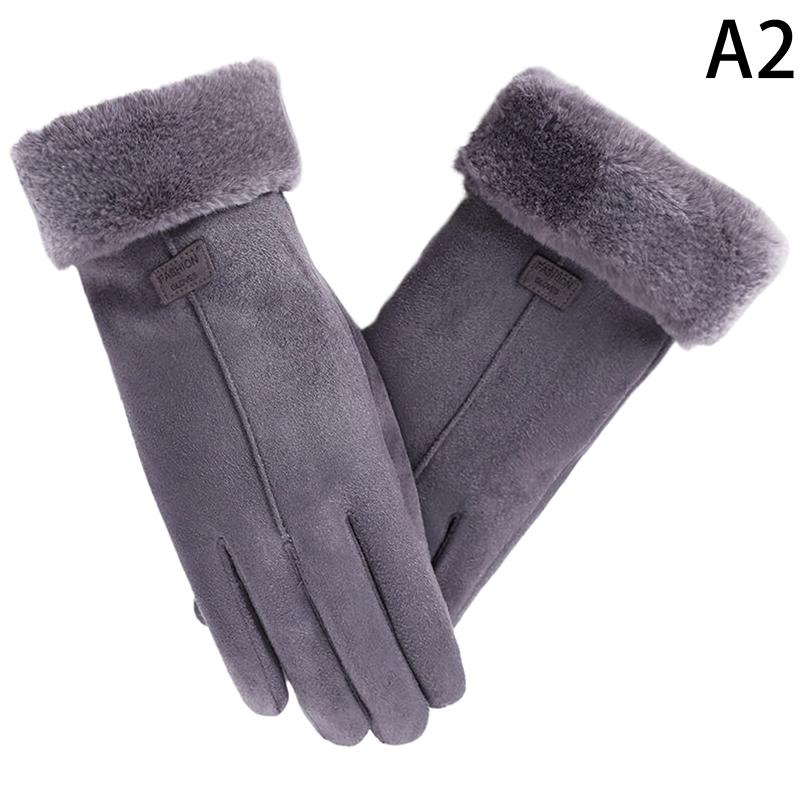 Women Autumn Winter Thick Plush Gloves Cute Furry Warm Mitts Full Finger Touchscreen Mittens Outdoor Sport Female Gloves