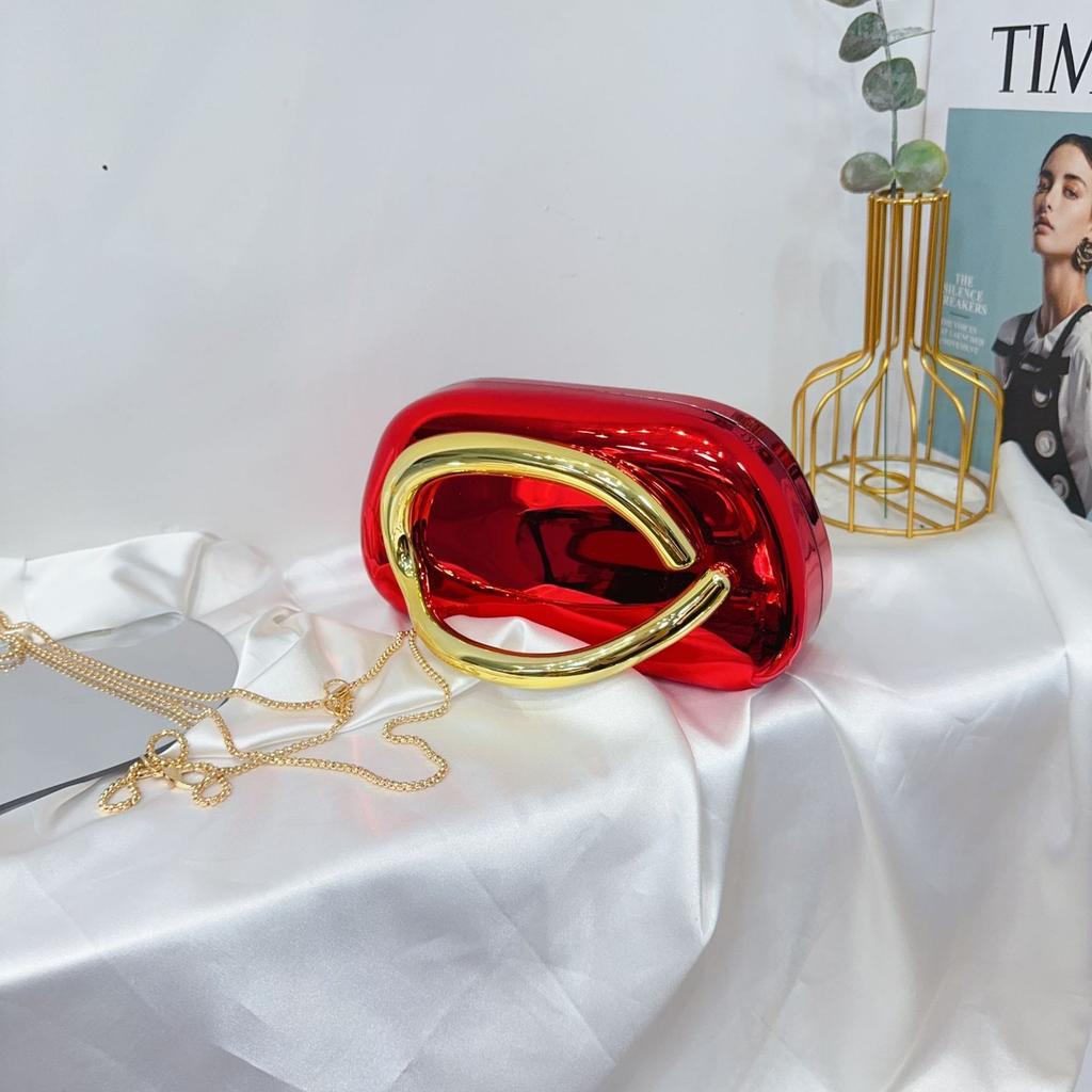 Women's Trendy Chain Crossbody Shoulder Bag Handbag Acrylic Wedding Evening Bag Shell Formal Clutch Purse for Women Evening Bag Formal Clutch Purse