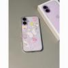 Korean Style Transparent Drop-proof Phone Case with Flower Butterfly Design for Apple XR, 11, 12, 13, 14, 15, 16, 17 Pro Max.