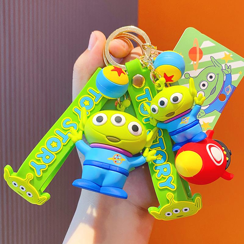 Three-Eyed Keychain Toy Story Cartoon Doll Pendant Bag Pendant Personalized Car Key Chain