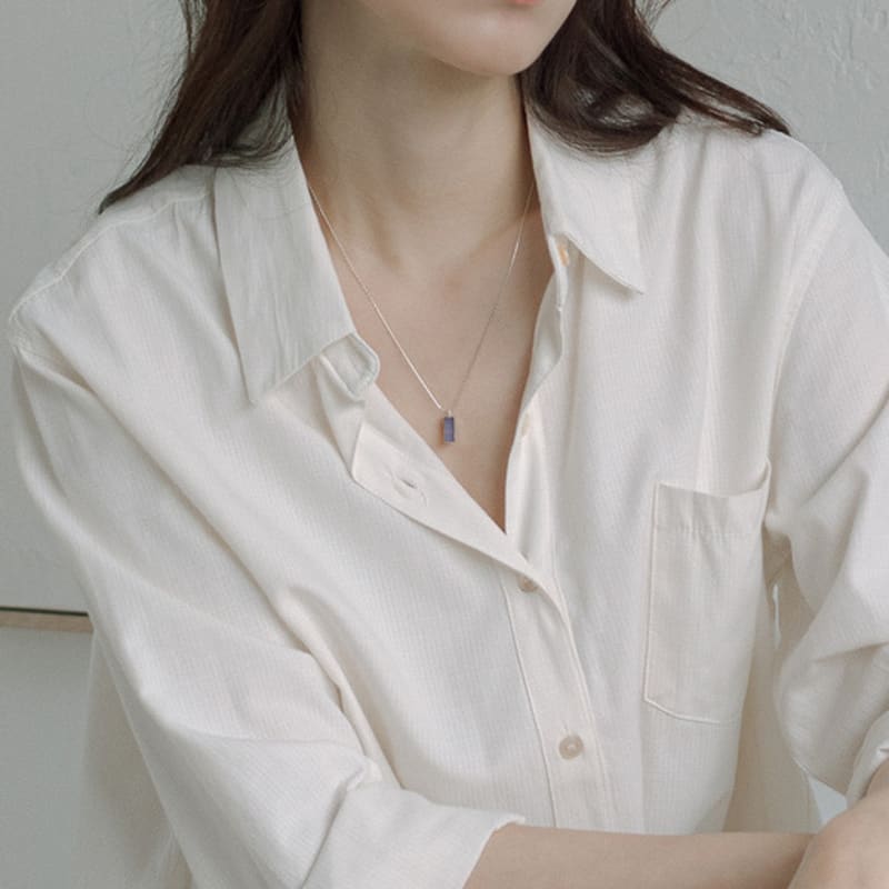 Pinaf Rectangle necklace _ purple