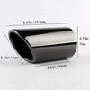DSYCAR 1pair Chrome Plating Stainless Steel Car Exhaust Muffler Tip Pipes Covers ,universal Car Accessories