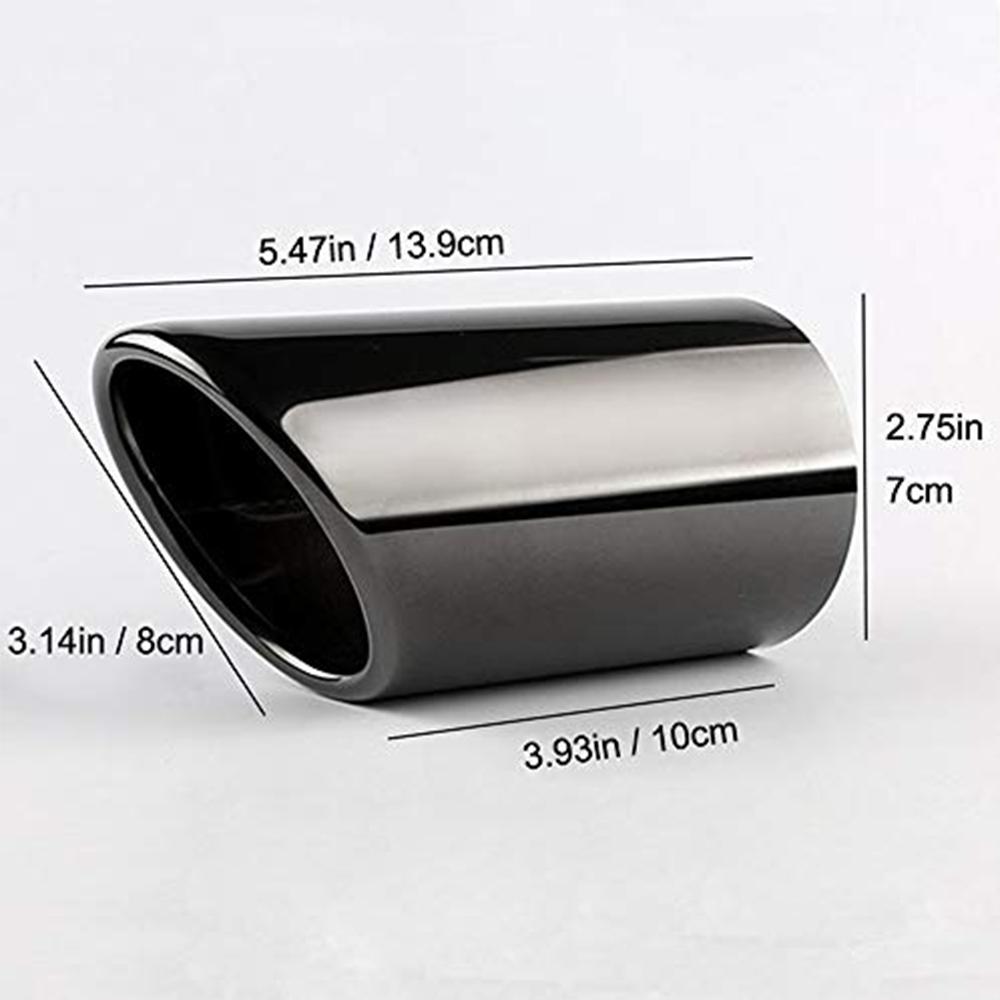 DSYCAR 1pair Chrome Plating Stainless Steel Car Exhaust Muffler Tip Pipes Covers ,universal Car Accessories