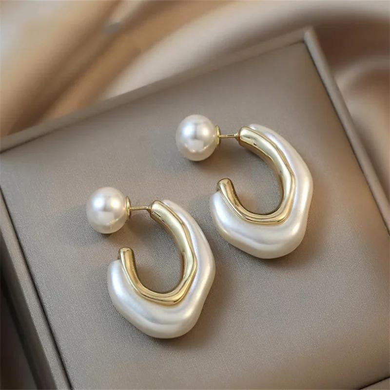 Temperament Elegant Fashion  Irregular Pearl Dangle Earrings  for Women Girl Gift Jewelry Wholesale