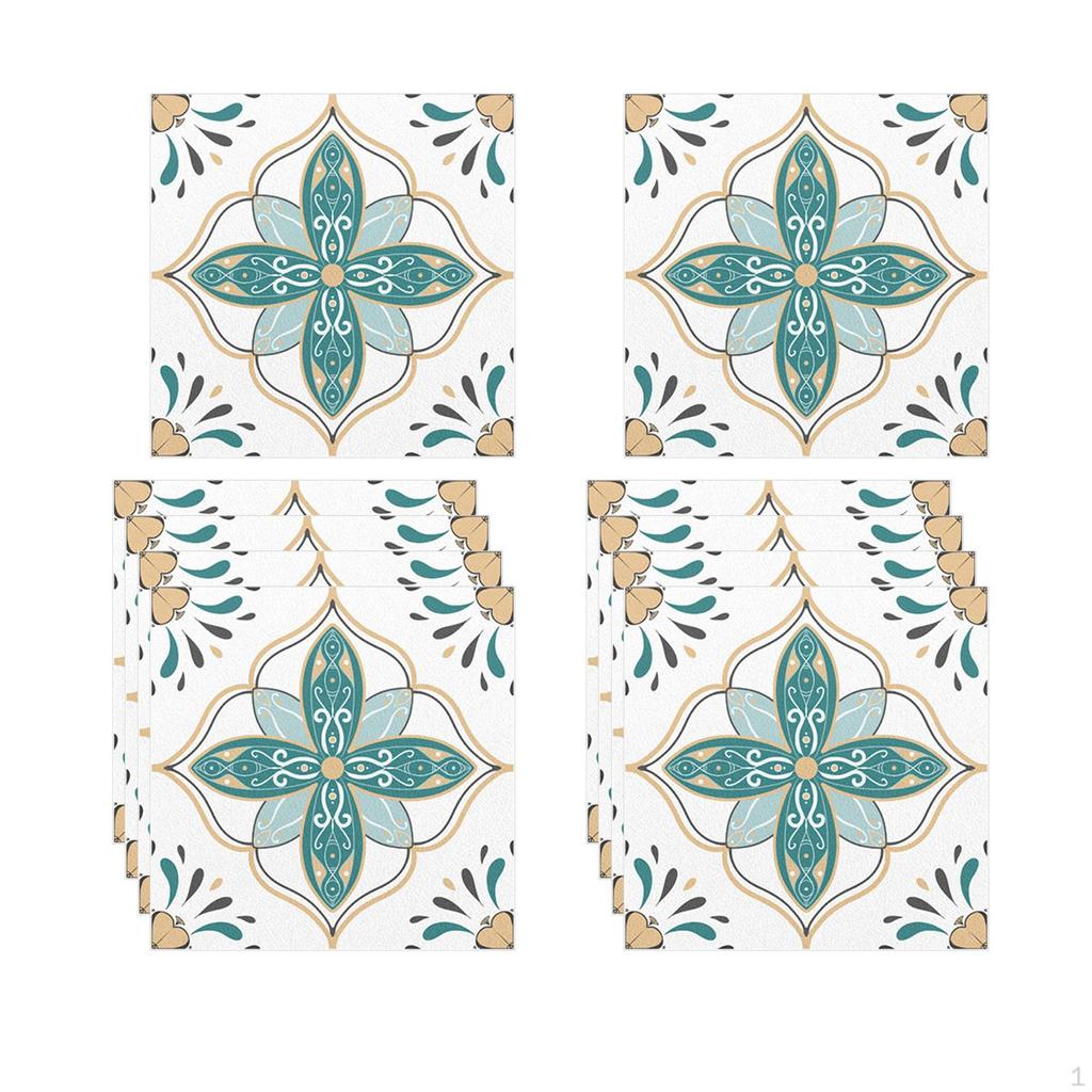 Square Vintage Flower Tile Stickers Home Wall Decor