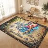 Octopus Sea Life Theme Crystal Velvet Floor Rug Personalized Custom Name Text Warm Carpet Home Decoration
