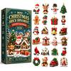 24-Day Mini Christmas Brick Ornament Advent Calendar,Unique Designs, Buildable Bricks, Hanging Loops Included, Holiday Countdown