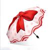 Retro Round Red Bow Polka Dot Pink Unique Print Folding Umbrella