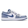 Jordan Air Jordan 1 Low top Vintage Basketball Shoes Men's Blue White 553558-414(Team32-)