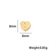 Creative Stainless Steel Half Heart Bead Jewelry Accessories