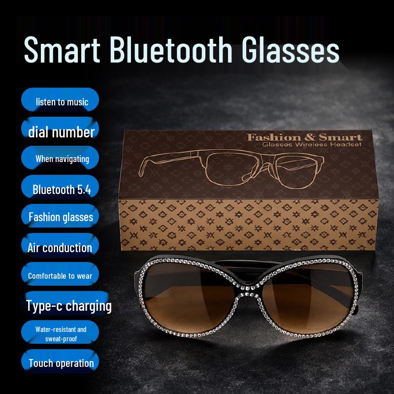 Trendy Unisex Bluetooth Glasses: Wireless Calling, Anti-Blue Light, High-Definition Sound Quality