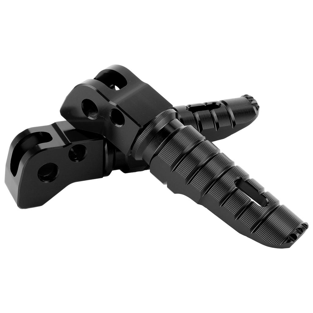 1 Pair Aluminum Alloy Rear Foot Peg Motorcycle Modification Accessory Fit for 125 250 300 RC200 390 2014+(Black )