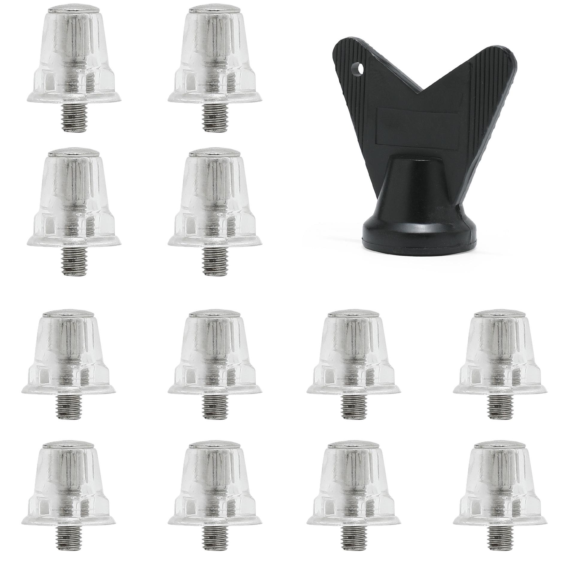 

SG Aluminum Metal Football Studs M5 Thread Replacement for American Football 13MM Transparent Gray