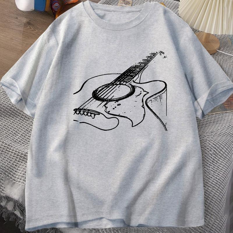 Acoustic Guitar Tshirt Musician Tee Think Out Loud Apparel Guitar Player Shirt Gift For Madam Cool Band Shirt Music Loverartist