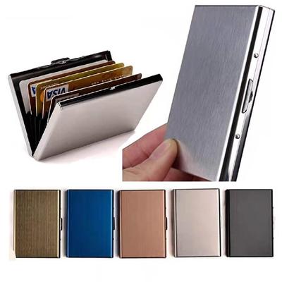 Credit Card Holder High Quality Stainless Steel RFID Blocking Slim Wallets Metal Case Holder Men Business Card Case