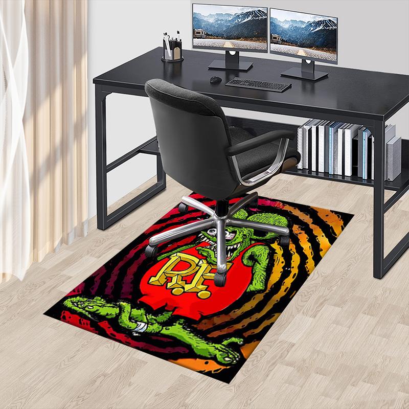 Rat Fink'S Underground Cave Carpet For Playroom Bedroom Living Room Sofa Home Decorkids Game Area Rug Nonslip Floor Mat