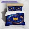 Leicester City Football Printed 3 Pieces Bedding Set, Comfortable Skin Friendly Bedroom Duvet Cover Set